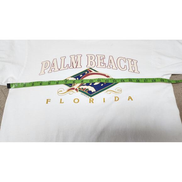 Palm Beach Florida Vintage 1980's White Short Sleeve T-shir Women's Size Medium - Picture 4 of 9